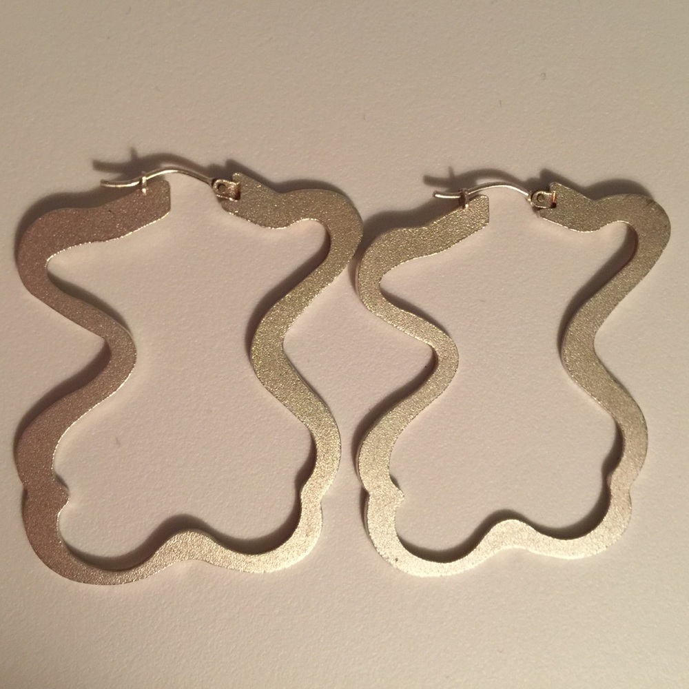 BEAUTIFUL Tous Bear Outline Hoop Earrings